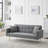 71.7 - Inch Grey Teddy Fleece Sofa Bed With Two Included Throw Pillows-591055914