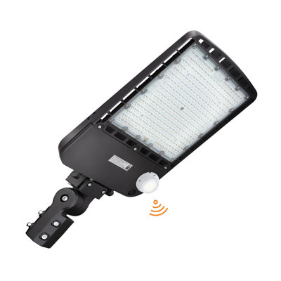 Éclairage de parc à DEL RUN BISON 39000LM, 200 W / 150 W / 100 W, réglable avec crépuscule à l'aube, monture de photocellule, monture 5000K, lumière du jour 100 à 277 V, IP65, éclairage commercial et imperméable pour la rue, classé UL