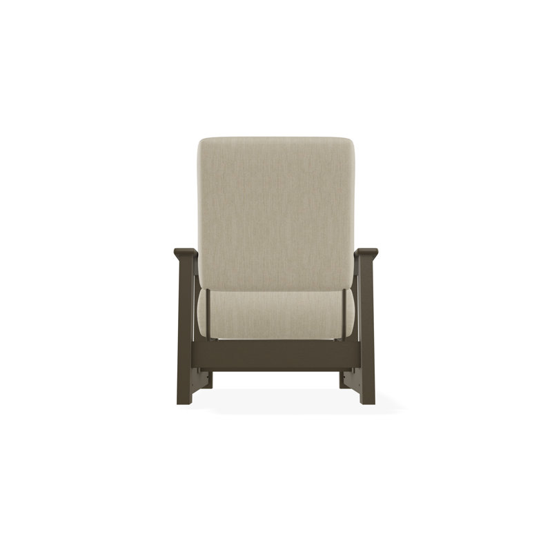 Leeward Marine Grade Polymer Deep Seating Cushion Arm Chair with Hidden Motion, Beachwood, Huskie