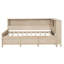 Lit de jour au lait blanc antique avec rangement pour tablettes et tiroirs, cadre en bois robuste pour 3 options de rangement, look, fiabilité-1229262852