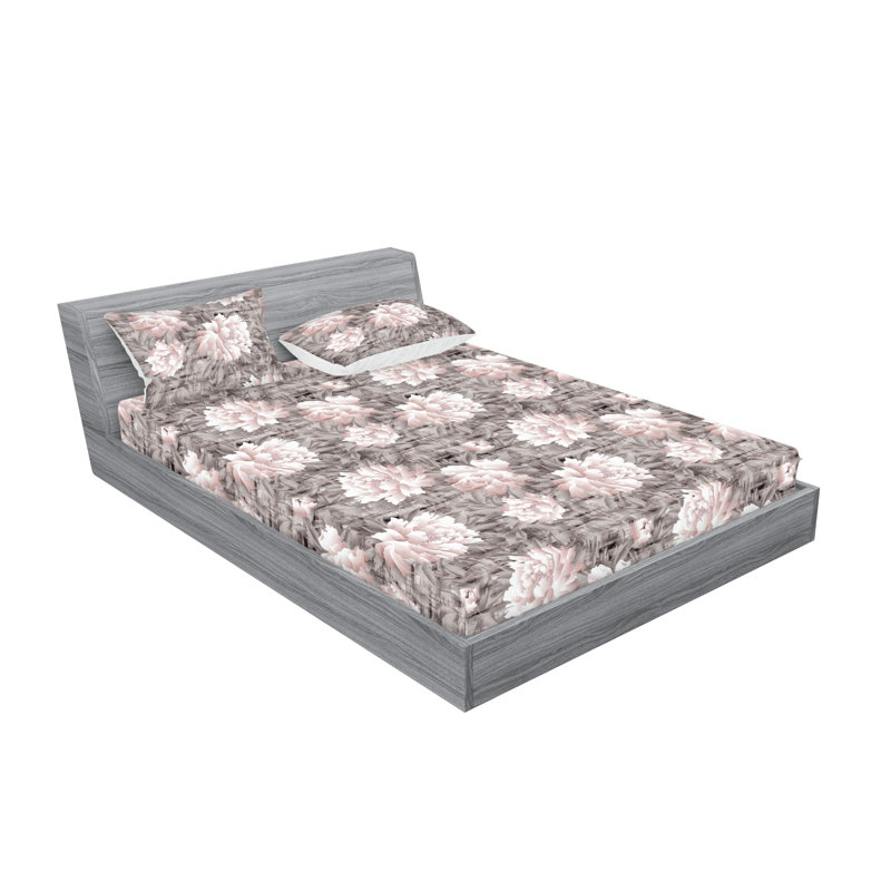 Drap-housse et taie décorative Ambesonne, Ensemble de draps pour grand lit avec 2 taies d'or