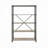 Itzel Wood Metal Bookshelf With 4 Open Compartments