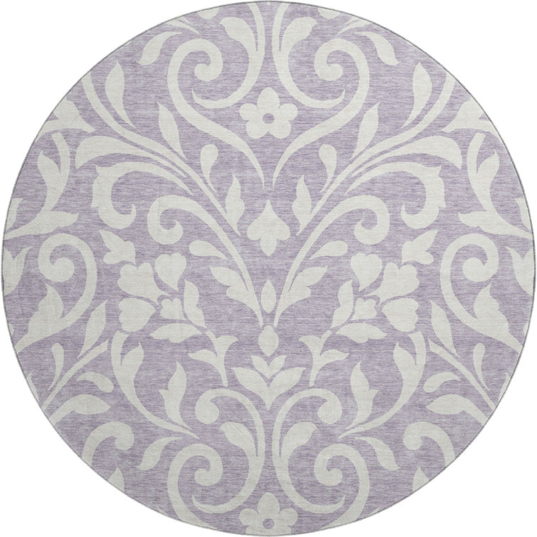 Premium Machine Washable Prisco Lavender Rug