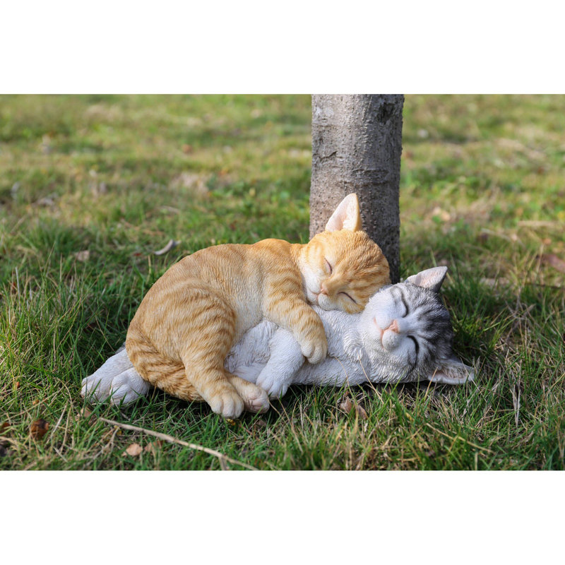 Tabby Cats Sleeping Statue