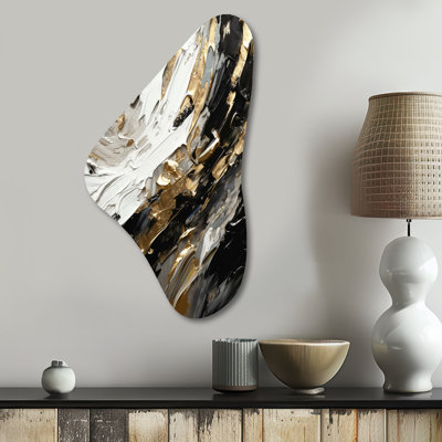 Malec - Abstract Boomerang Shape Asymmetric Metal Wall Art
