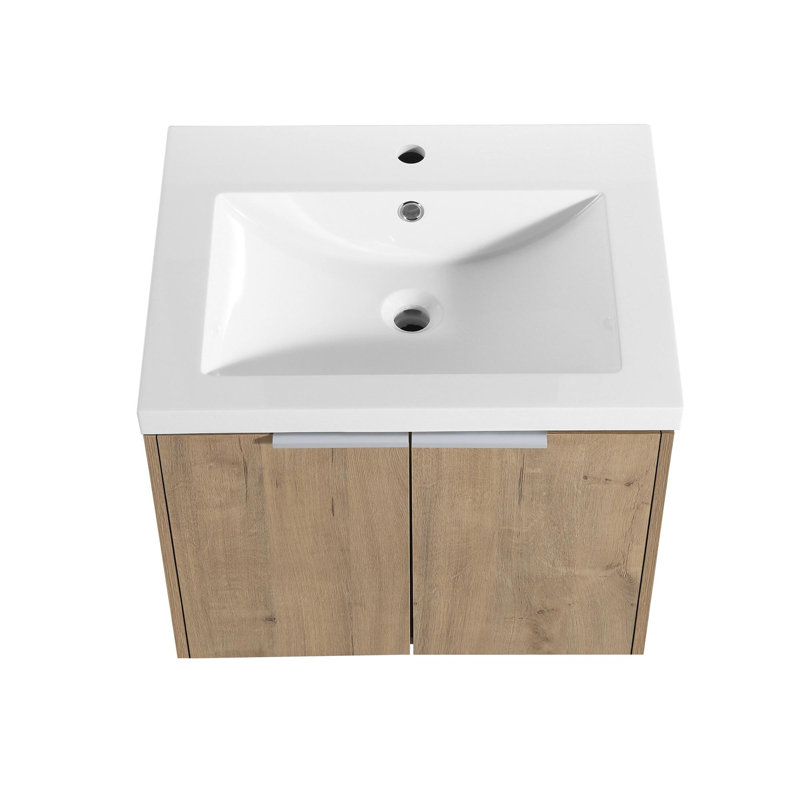 Armoire de salle de bain avec lavabo, Imitation chêne