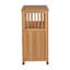 Wooden Patio Bar Table Set with Storage