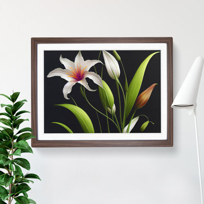 Flowing Lily Flowers - Single Picture Frame Print