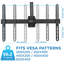 Mount-It Telescoping Adjustable Height Dual TV Ceiling Mount for 32" to 77" TVs w/ Ceiling Bracket