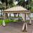 Outdoor 11X 11Ft Pop Up Gazebo Canopy With Removable Zipper Netting,2-Tier Soft Top Event Tent,Suitable For Patio Backyard Garden Camping Area,Coffee