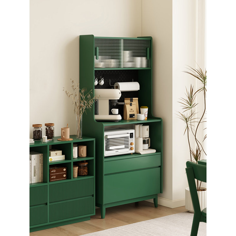 Armoire alimentaire simple en bois d'hévéa
