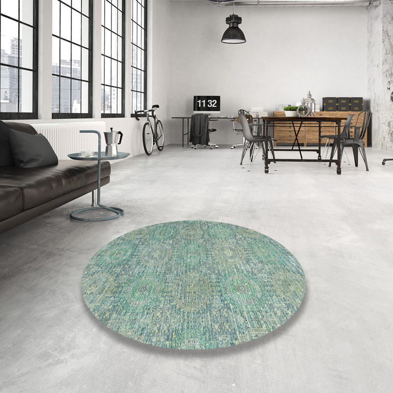 Abstract Indoor Rug, Round 7'
