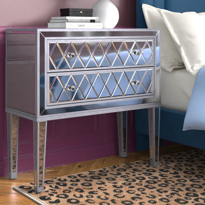 Cain 2 - Drawer Nightstand in Antique Silver by Etta Avenue