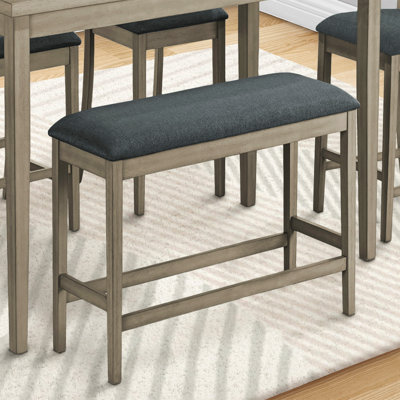 42" Rectangular Bench - Wood Frame, Upholstered Seat, Transitional Style