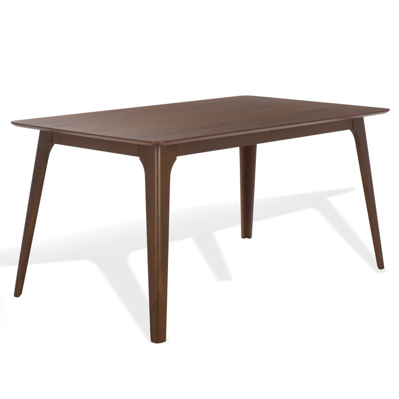 Madina Rectangle Wood Dining Table, Walnut