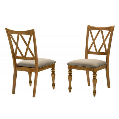Ensemble de 2 chaises de salle à manger en bois naturel