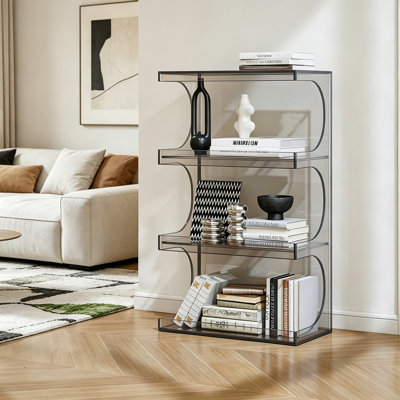 Wave Acrylic Display Shelf Standing Rack