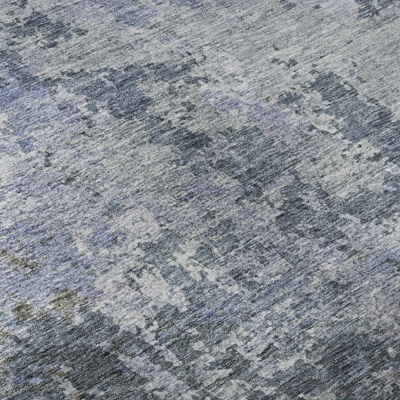 Tapis moderne de qualité supérieure lavable à la machine Gurubaksh AMF1162, Rectangle 10 pi x 14 pi