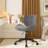 Armless Swivel Office Chair With U-Curve Ergonomic Seat And Silent Wheels-850631036