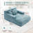 48.4" Wide Modern Chenille Upholstered Chaise Lounge with 3 Pillows-1309384985