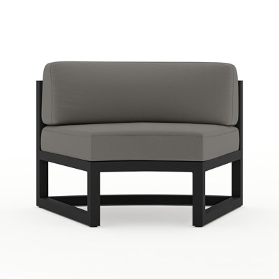 Smith Powder Coated Aluminum Outdoor Armless Lounge Chair , Sunbrella® Cushions Included