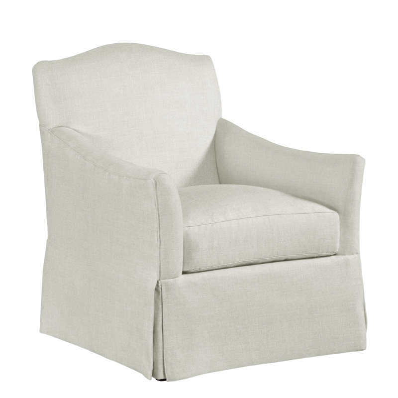 Fauteuil à housse large Florian, Blanc bruyère