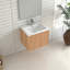 Meuble-lavabo moderne flottant avec 2 tiroirs de rangement