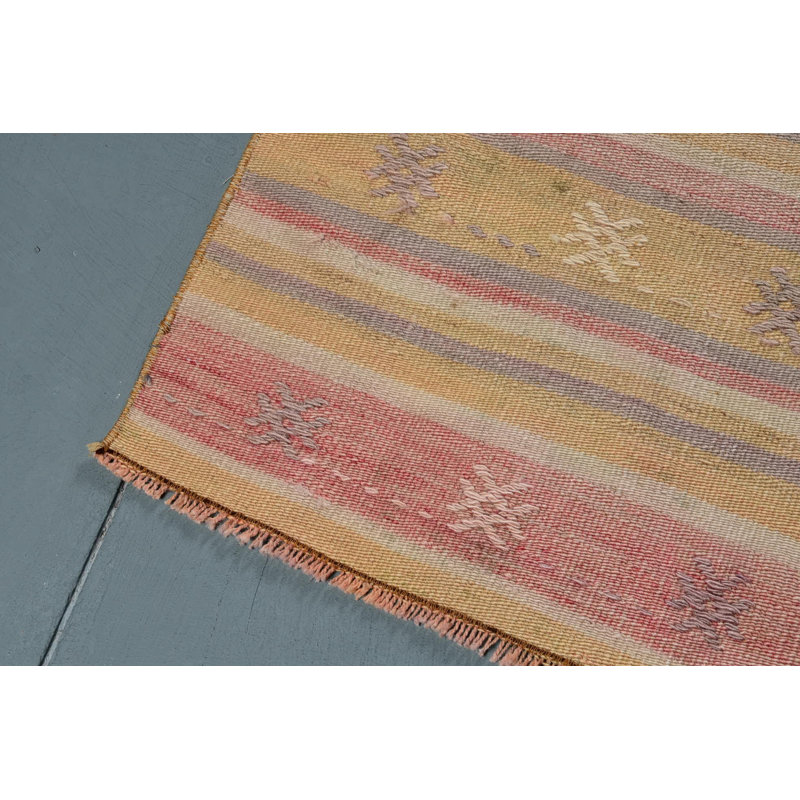 Kilim, tapis de chambre à coucher, tapis rétro, tapis turc, tapis 4,7 x 7,7 pi, tapis tissé à plat, tapis verts frais