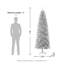 Josalee Slender Silver Tinsel Pine Christmas Tree-1777565134