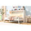 Lit mural simple blanc et brun avec éclairage à DEL, armoire pliable, bois massif, ouverture hydraulique lisse, idéal pour les espaces de travail à la maison dans les petites résidences, bois, système, dortoirs de bonne étude-648678574