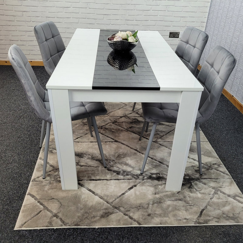 Daylann 4 - Person Dining Set, Grey