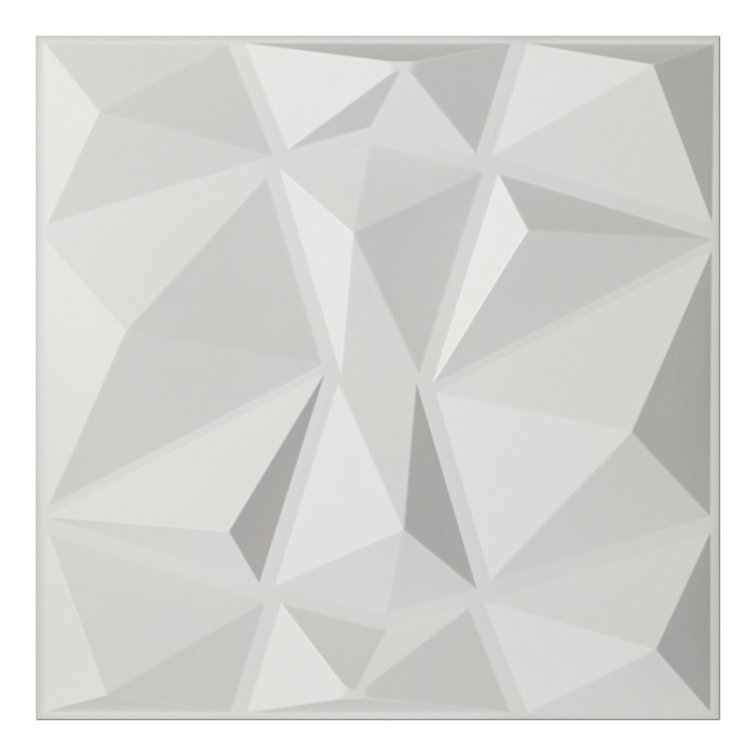 Wiegers 19.7''x19.7'' 3D PVC Wall Panel for Interior Decor,32sq.ft.(Set of 12)