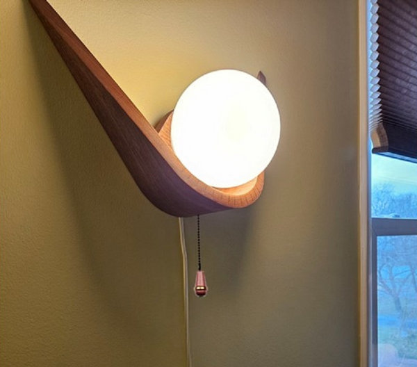 Applique murale en bois cintré Slung