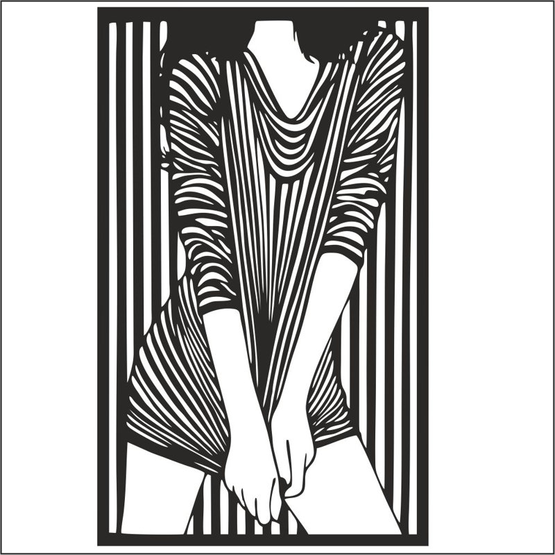 Glam People Wall Decor on Metal, 100" H x 72" W x 1" D