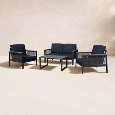 Townsend 4 - Person Outdoor Seating Group with Sunbrella® Cushions