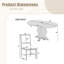 Ensemble de salle à manger extensible 5 pièces Farmhouse - Table avec rallonge et 4 chaises rembourrées-991031573-991031563