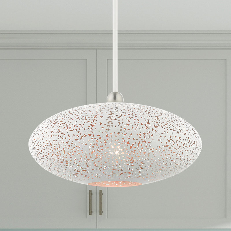 Bion - Light Bronze Pendant, White, 48.75"H x 15.88"W x 15.88"D