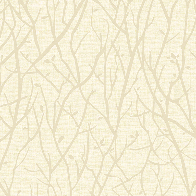  Rouleau de papier peint L 33 pi x l 21 po Branches, Champagne