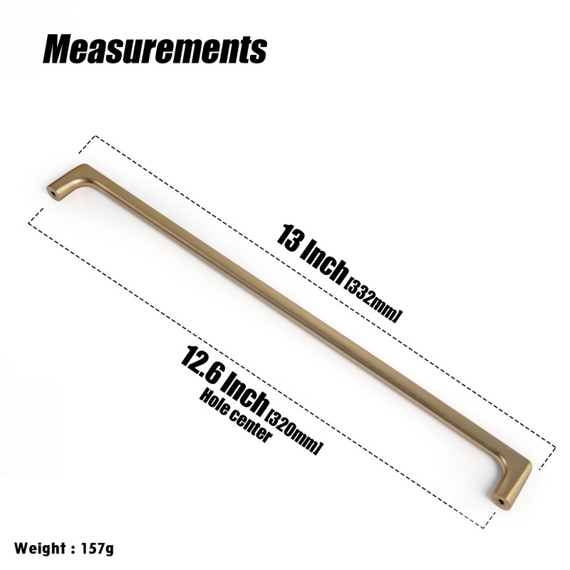 Champagne Bronze Modern Appliance Bar Pulls with Mounting Hardware