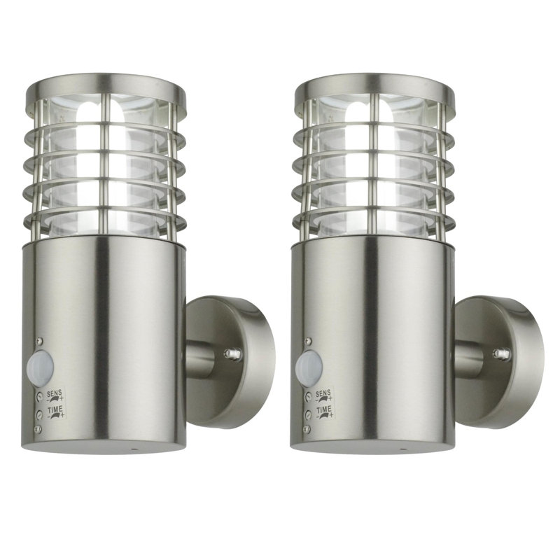 Verne Silver Outdoor Armed Sconce