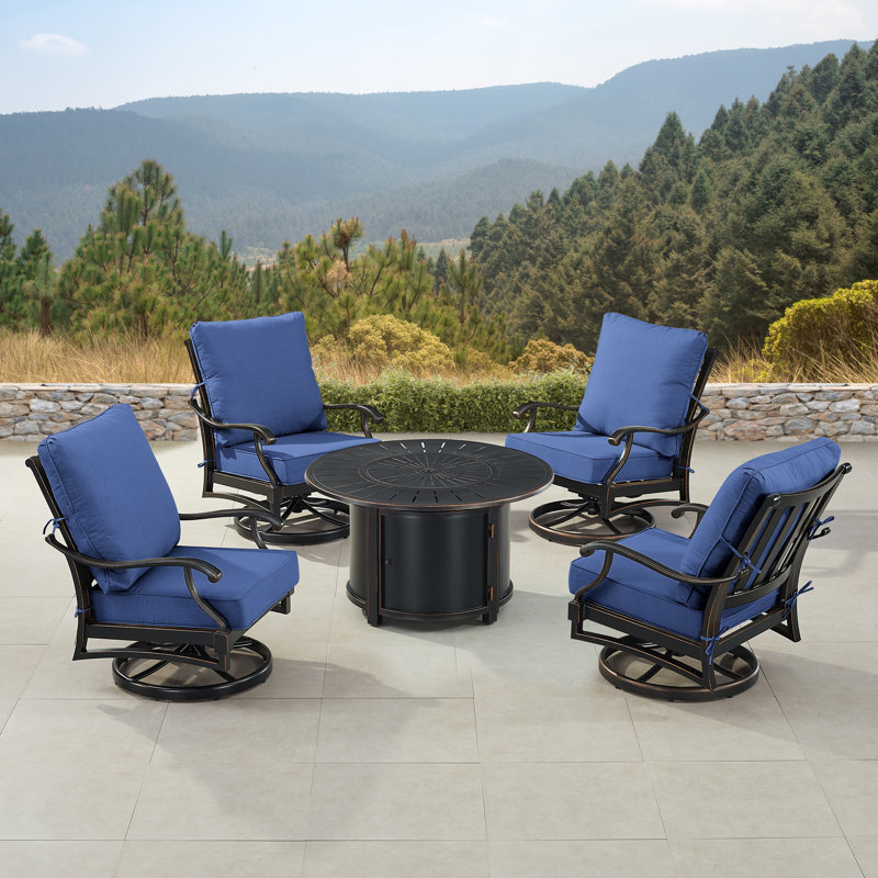 Paiden Outdoor 6 - Piece Conversation Set, Blue