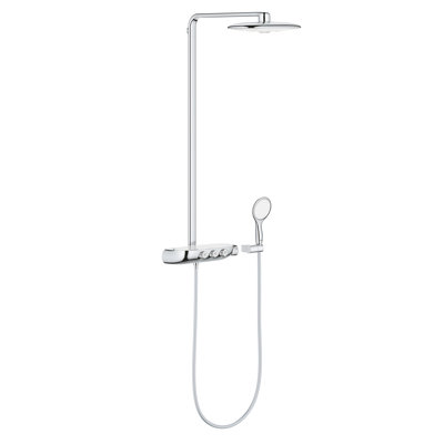 GROHE RAINSHOWER SmartControl DUO 360 HP Rear Fed Exposed Chrome Thermostatic Shower System