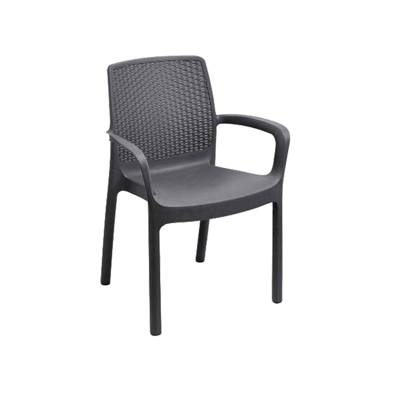 Dyani Stacking Patio Dining Armchair, Anthracite