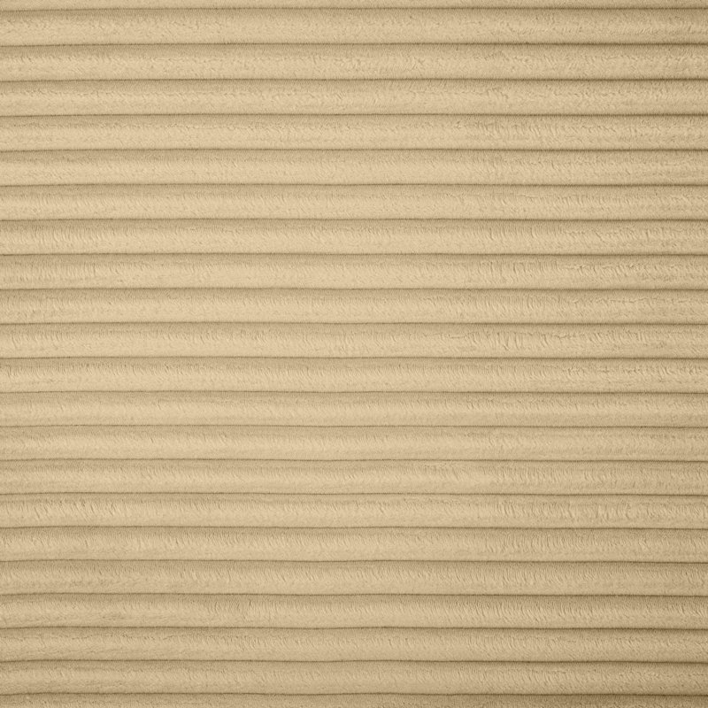 Canapé Carmean, 3 sans accoudoirs, Velours côtelé texturé Camel