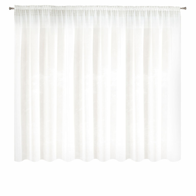 Kaillou Slot Top Sheer Curtain, 160cm H x 350cm W, Creamy