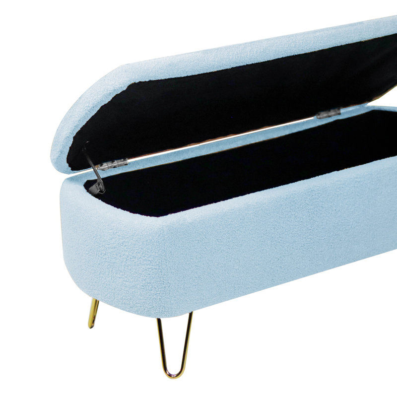 Banc de rangement Narding, Bleu