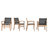 Patankar Outdoor Acacia Wood PVC-coated polyester Dining Chairs-114681744