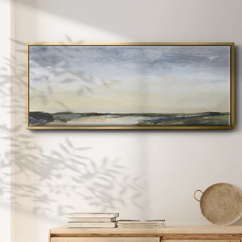 Green Ridge II- Framed Canvas, 24" H x 60" W