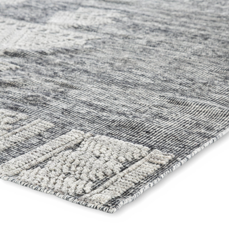 Wool Geometric Area Rug, Rectangle 5' x 8'