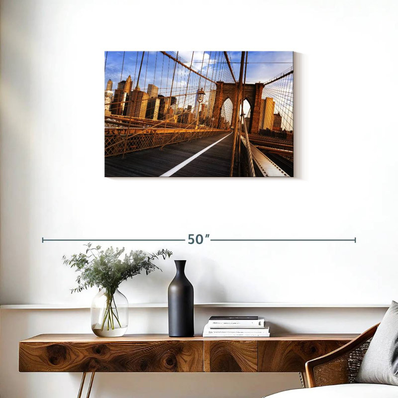 Ravi célèbre pont de Brooklyn, NY, H 20 po x l 30 po